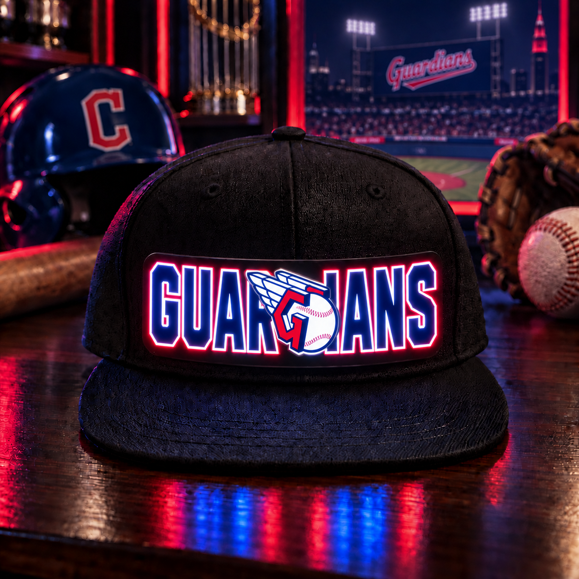 Baseball Fan LED Light-Up Snapback Cap