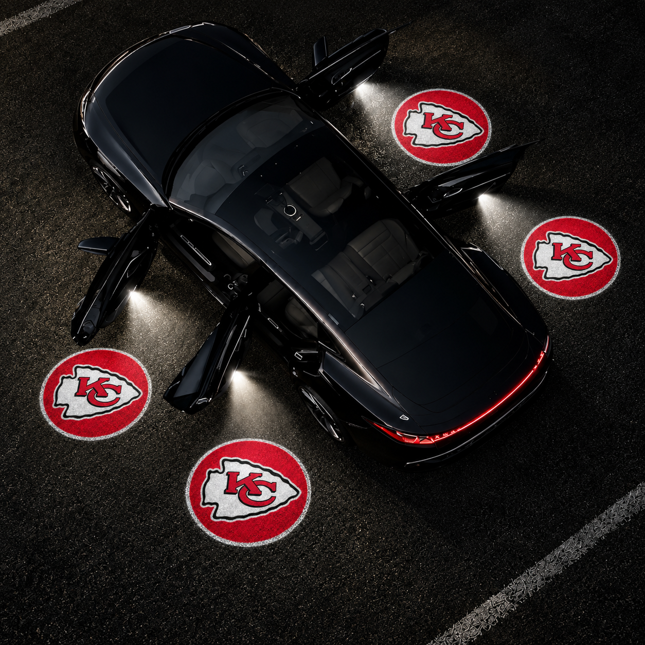 Football Team Car Door Projector Lights