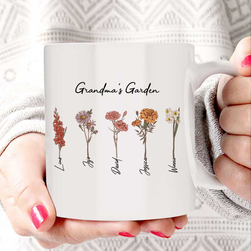 Mom's garden is her children Custom mug