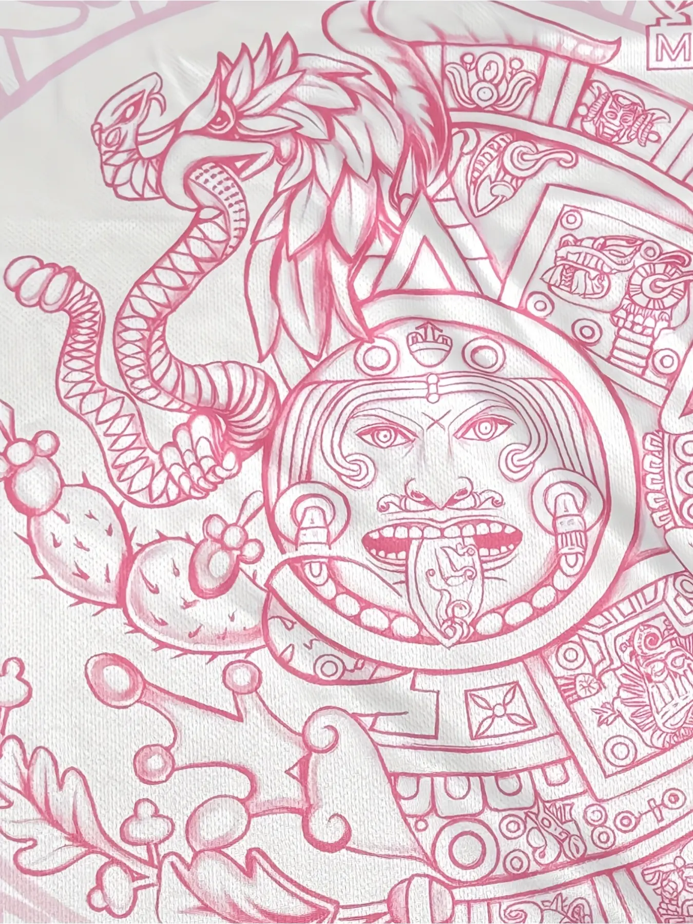 Mexico Pink Aztec Calendar Men's Soccer Jersey - Limited Edition