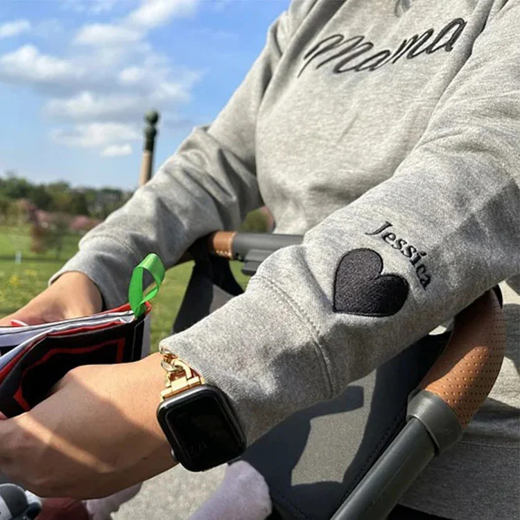 Custom Embroidered Mama Sweatshirt with Names