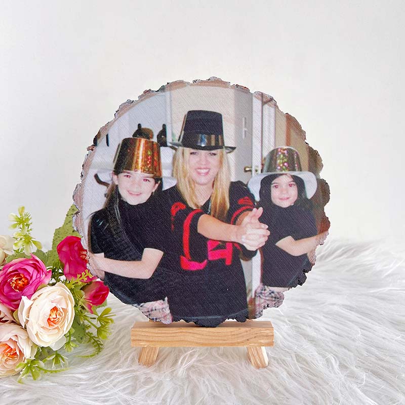Custom Photo on Wood Valentine's Day Anniversary Gift