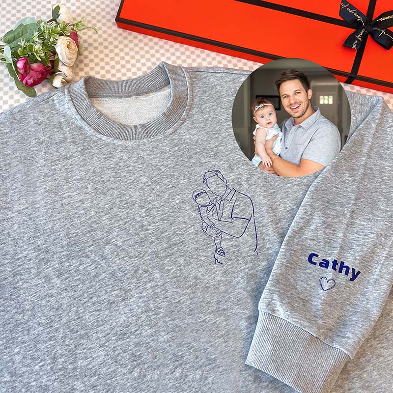 CUSTOM LINE DRAWING HOODIE💕CREWNECK