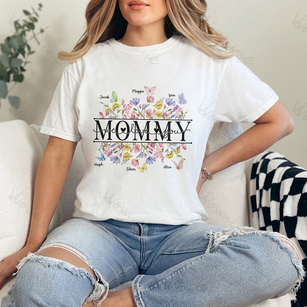 Custom Butterfly Mom Floral Sweatshirt