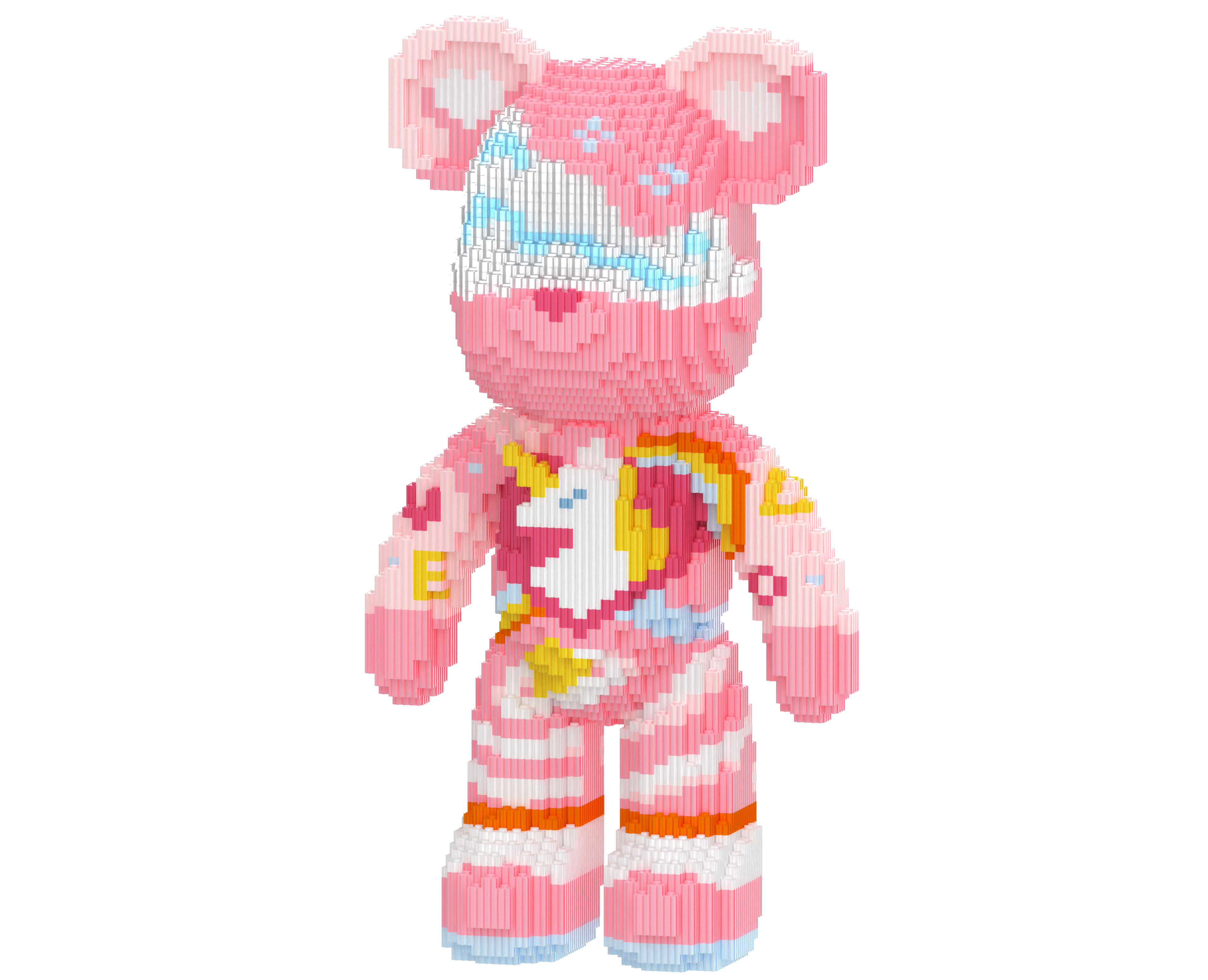 Pink love Toy Bear Building Blocks Kit