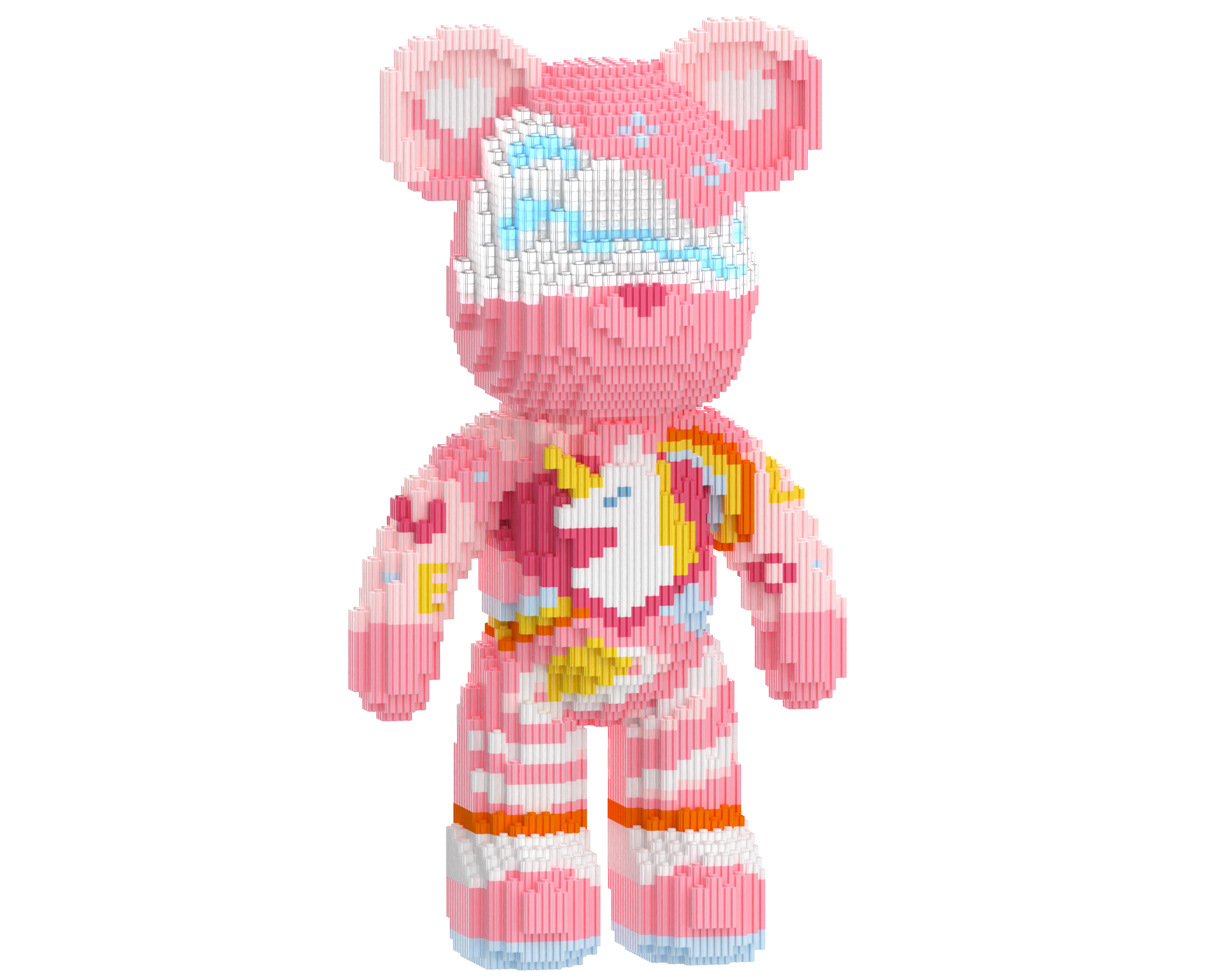 Pink love Toy Bear Building Blocks Kit