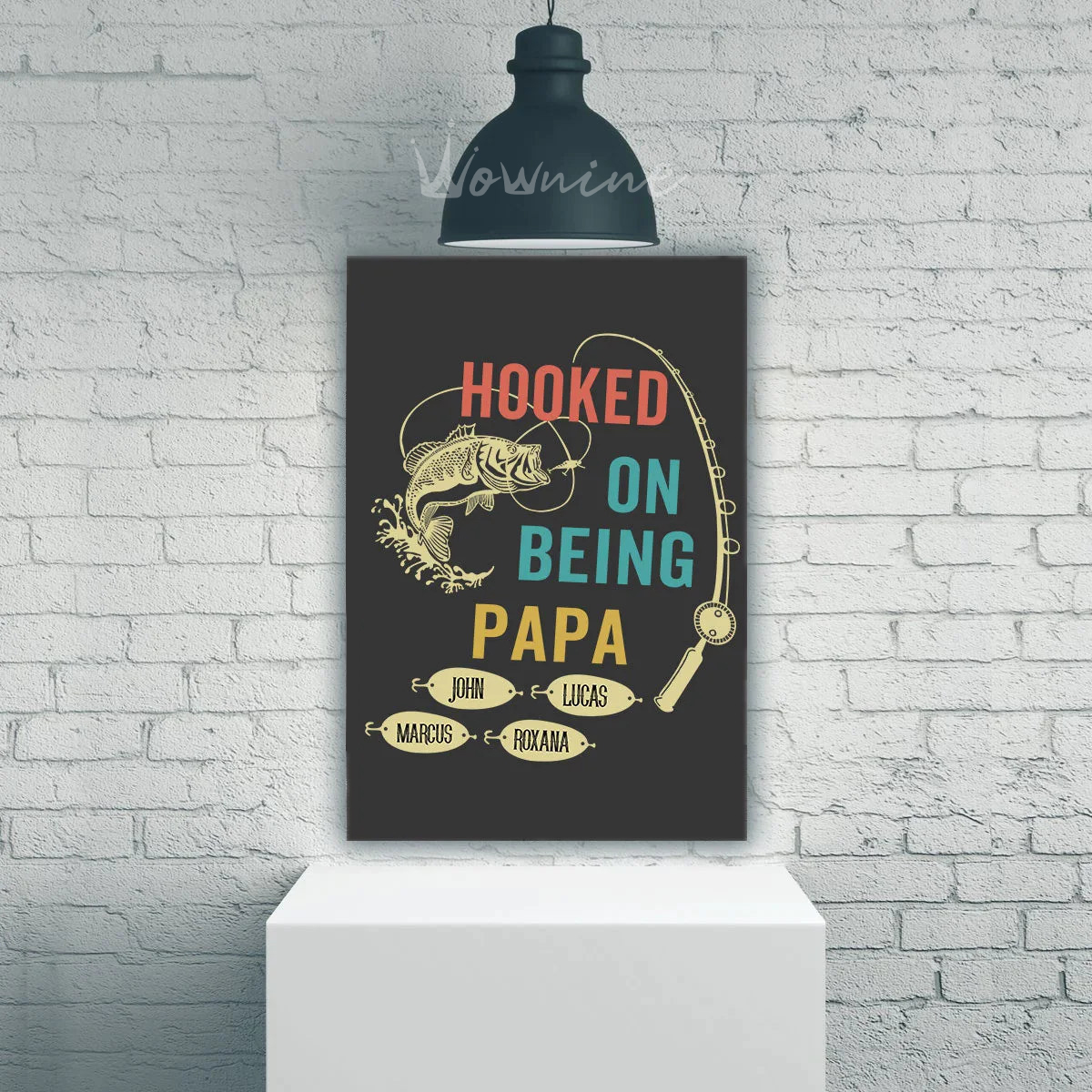 HOOKED ON BEING DAD Premium Canvas Family