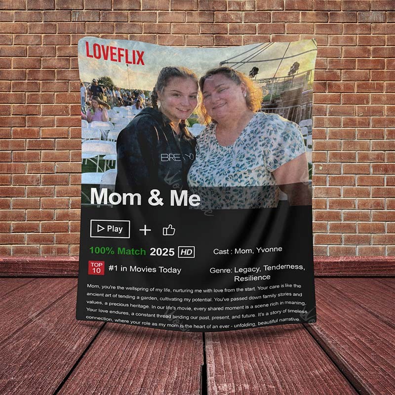 LOVEFLIX Custom Photo Blanket Besties Gift Fleece Blanket