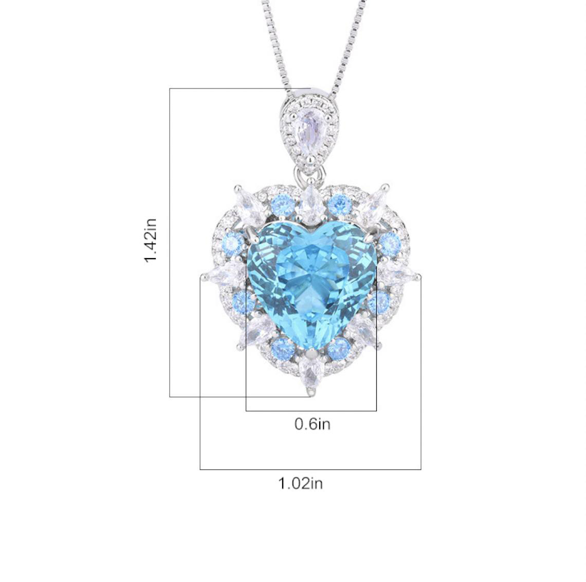 Aquamarine Heart Set - Eternal Love