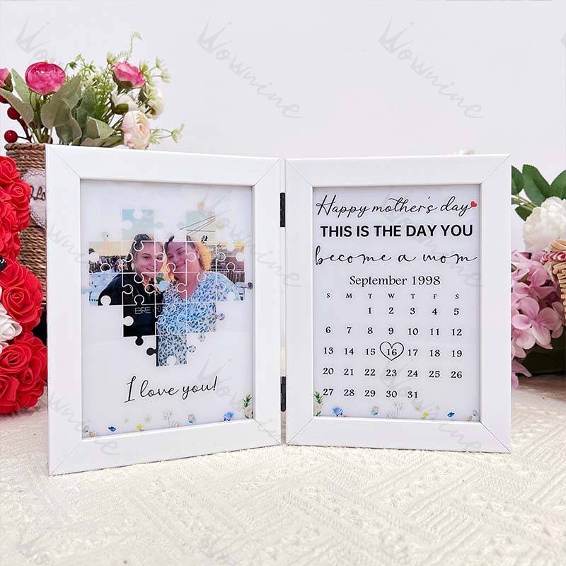This is the day you become a mom Flip Frame Personalized Gift