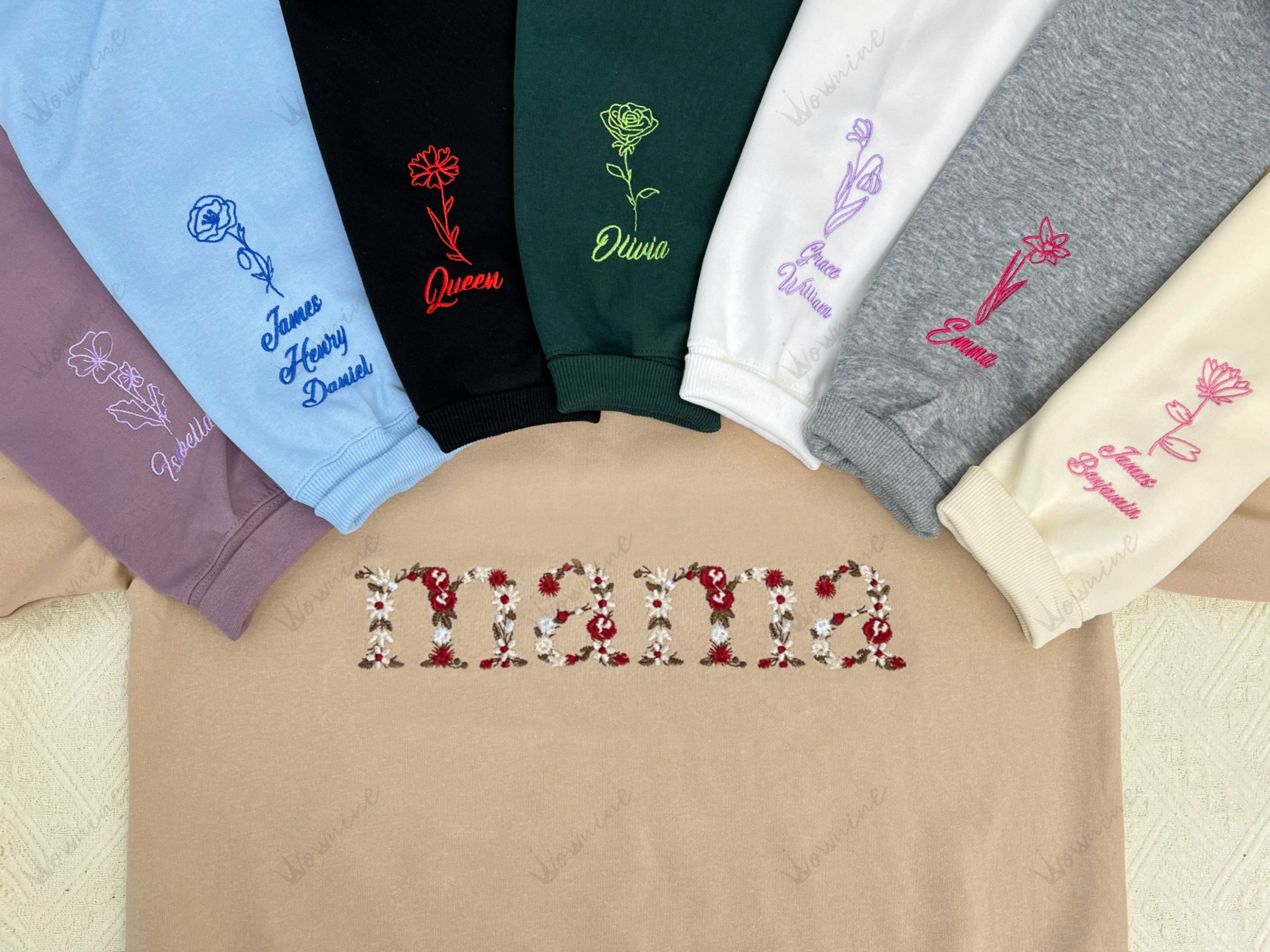 Floral Mama Embroidered Sweatshirt