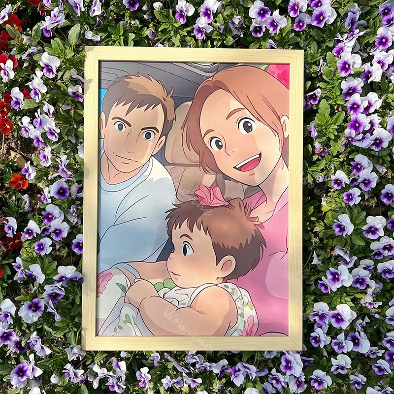 Custom Photo Ghibli Style Frame Template 