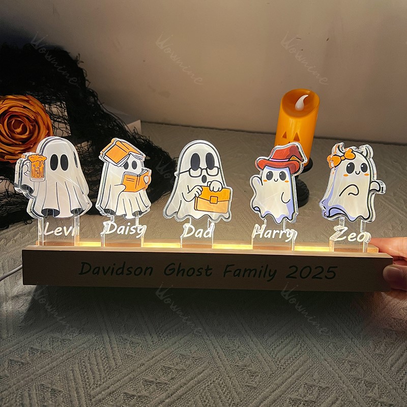 Custom Ghost Family Light Decor
