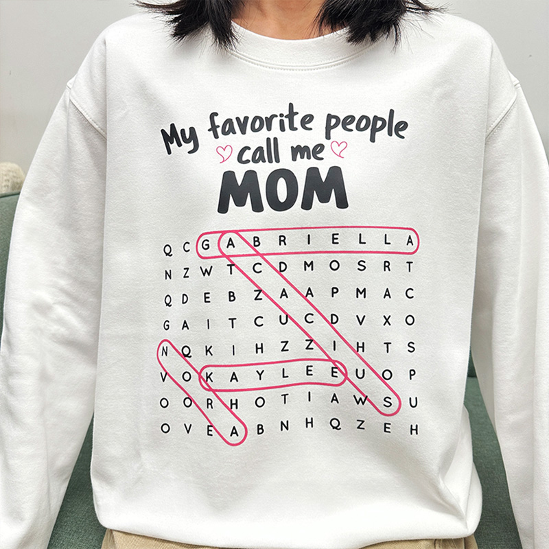 My Favorite People Call Me GRANDMA Custom Kids Names T-shirt Crewneck