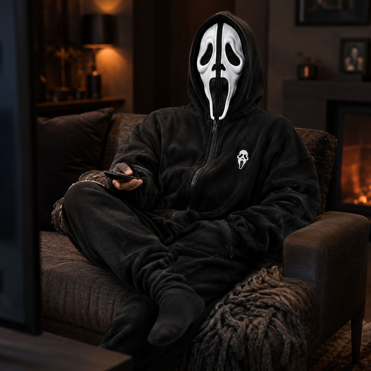 Scream Inside - Ghostface Halloween Hooded Jumpsuit