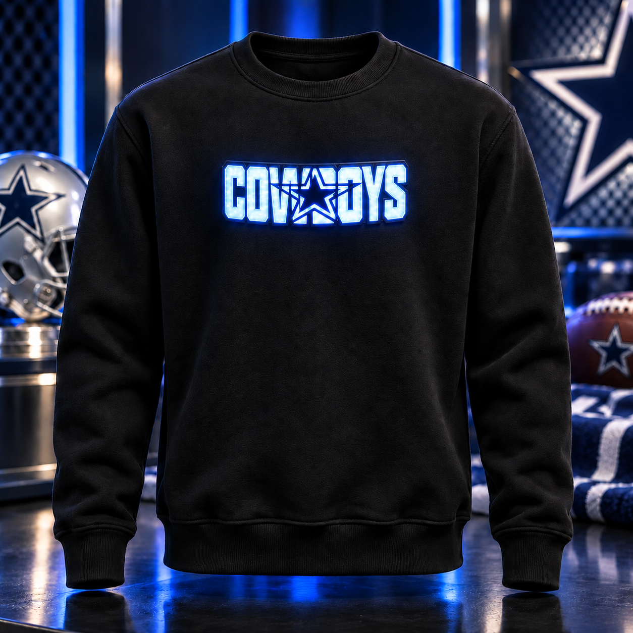 Football Team LED Light-Up Sweatshirt