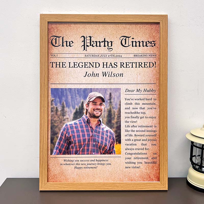 The Party Times Happy Retirement Dad Custom Acrylic Photo Plaque