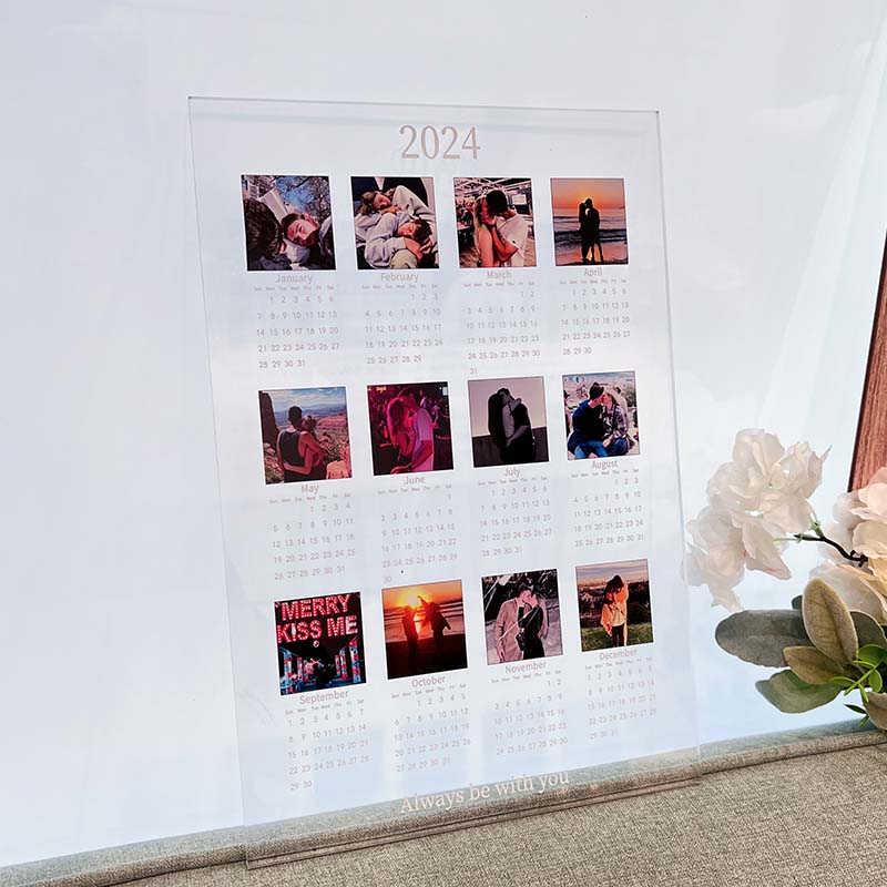 Personalized 2024 Calendar LED Light with Photo