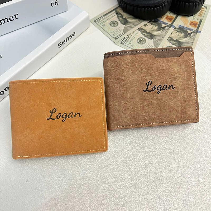 Custom Kids' Names - Personalized Leather Wallet