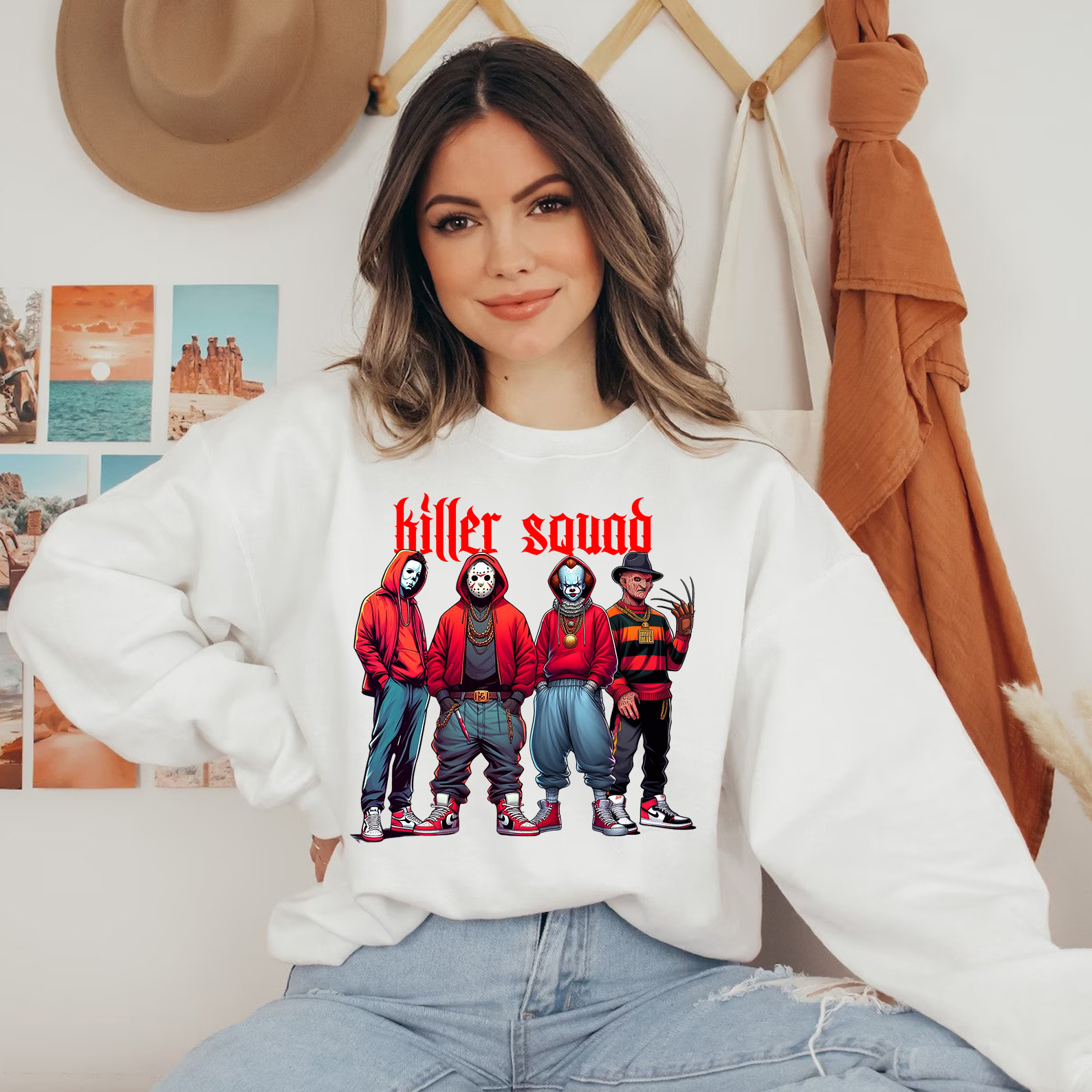 Halloween Customized Thug Life Horror Character Sweatshirt