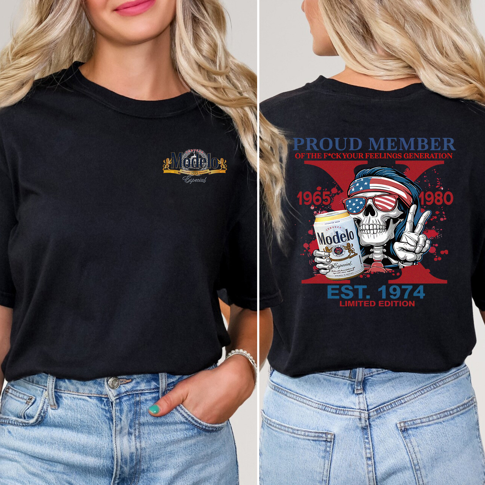Customized Skeleton Drink Lover T-shirt