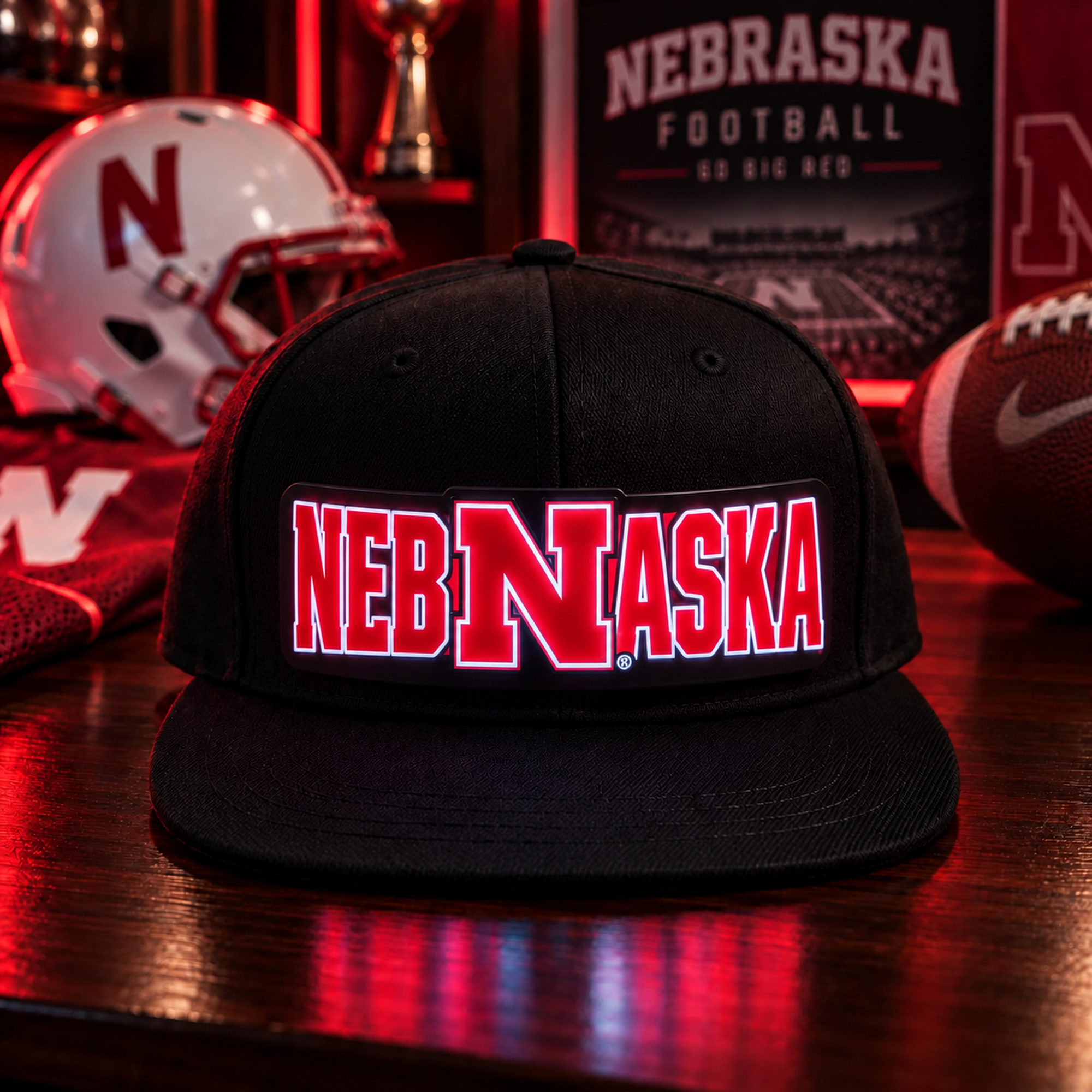 College Football LED Light-Up Snapback Cap