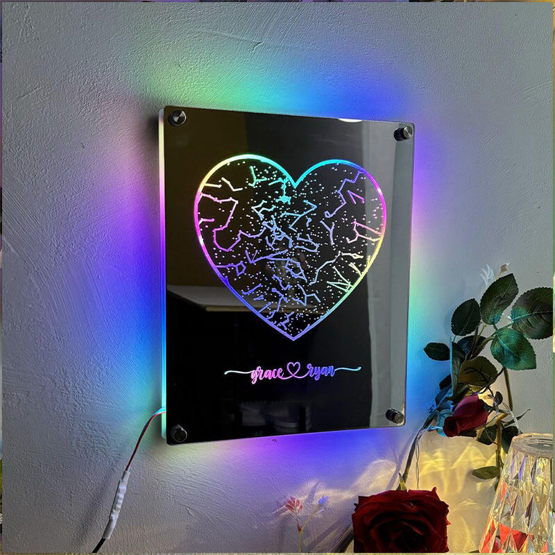 Personalized Mirror Lamp Customized Star Chart Sweet Valentine's Day Gift For Her