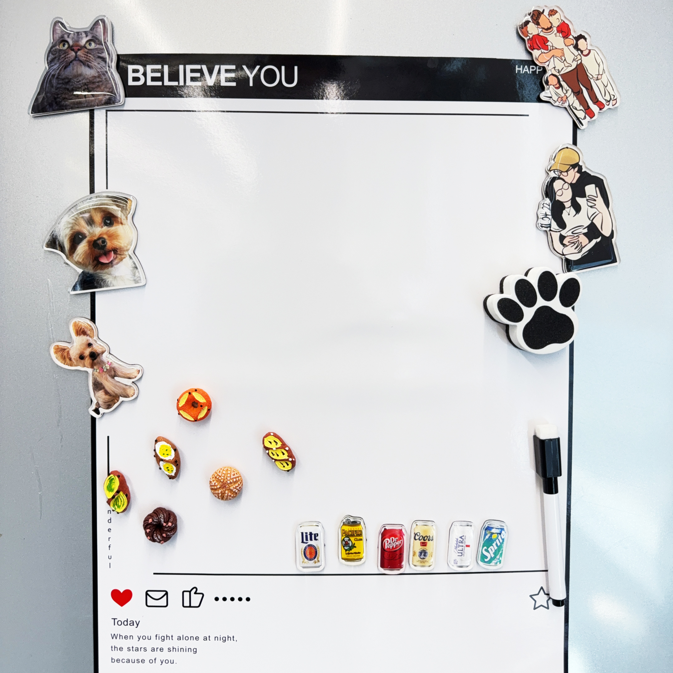 Custom Photo Refrigerator Magnet Set Brands drink Magnets faux fake food miniatures