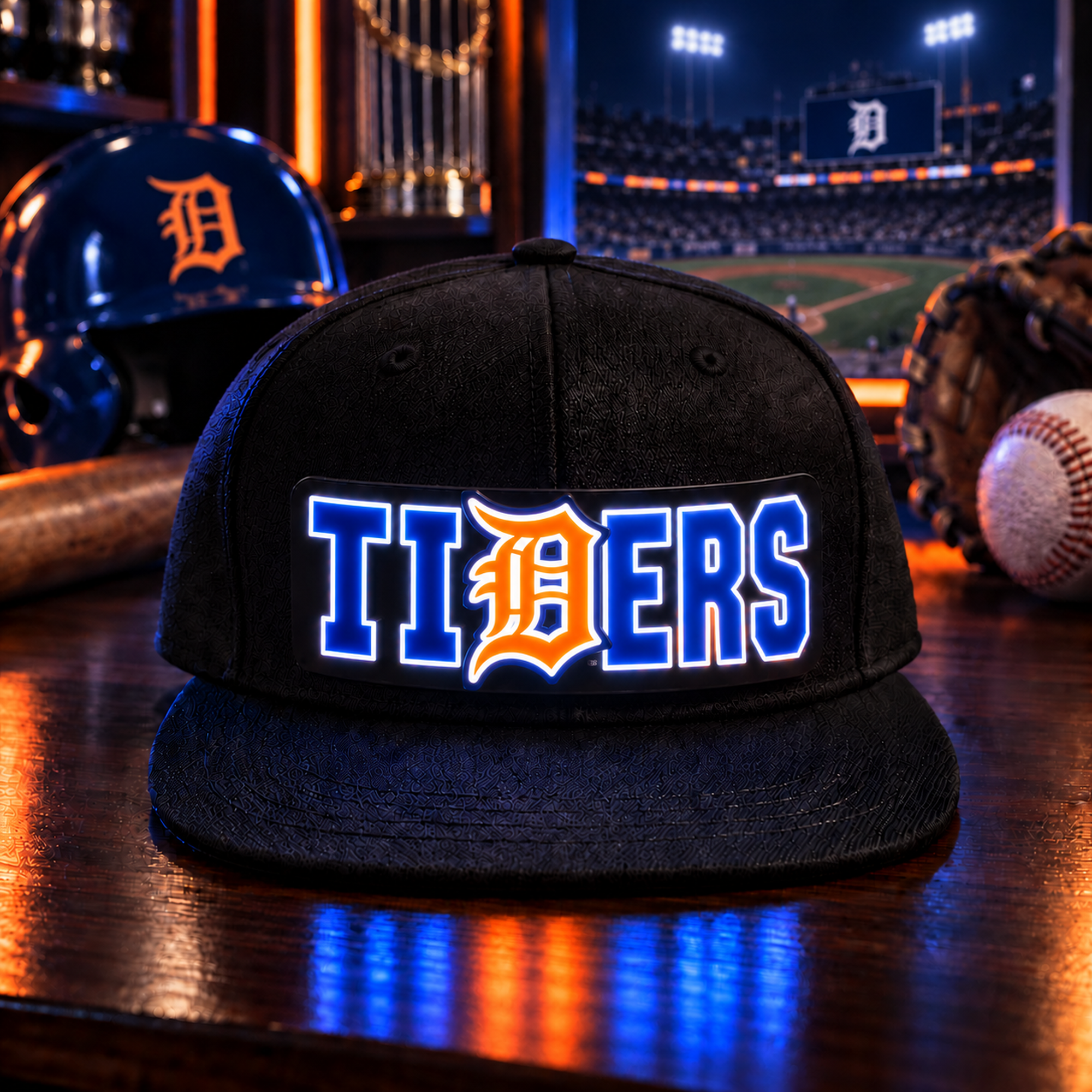 Baseball Fan LED Light-Up Snapback Cap
