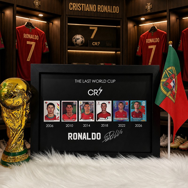 Football Legend CR7 Tribute Framed Wall Art