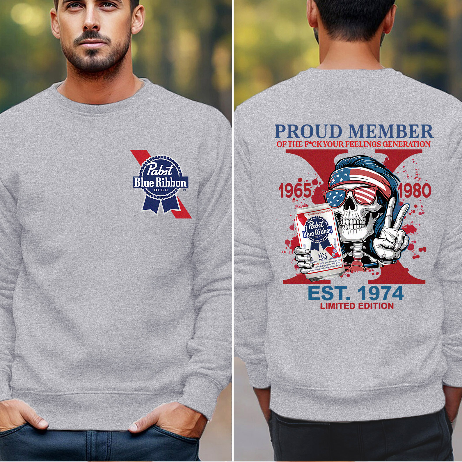 Customized Skeleton Drink Lover Crewneck