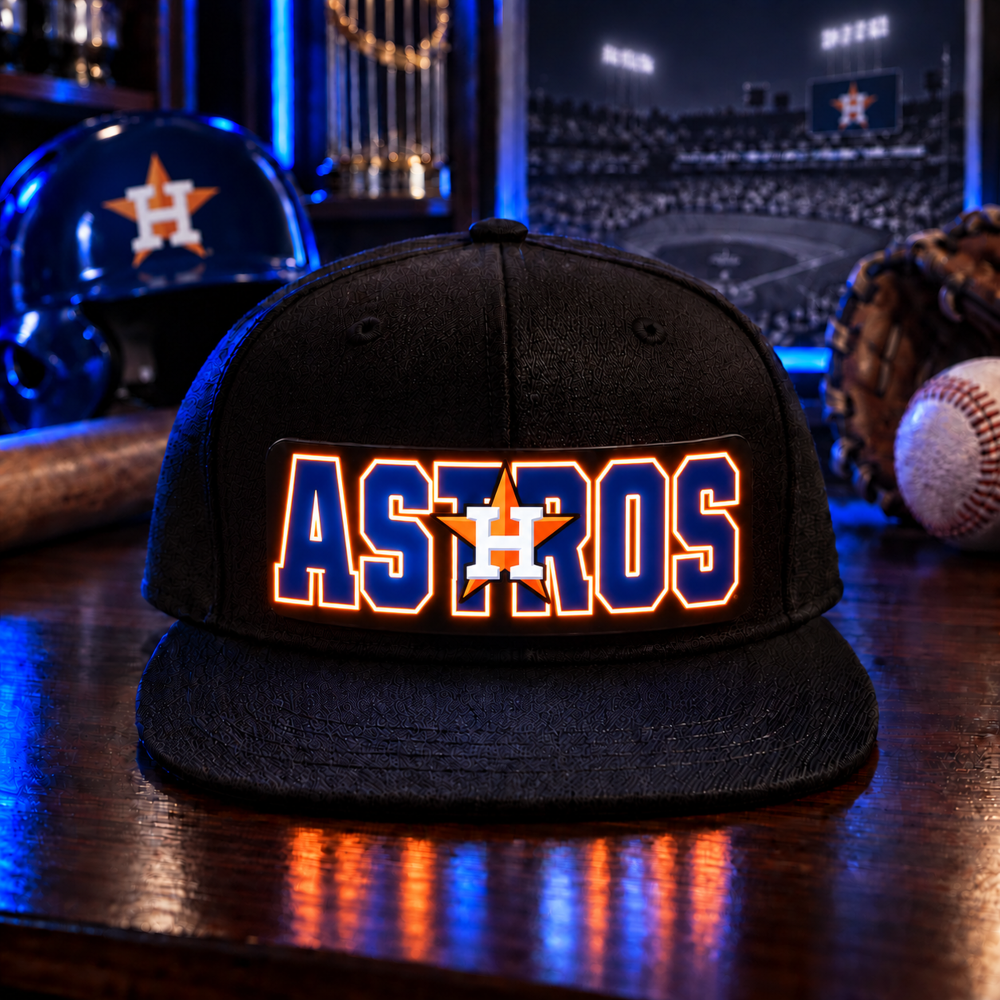 Baseball Fan LED Light-Up Snapback Cap