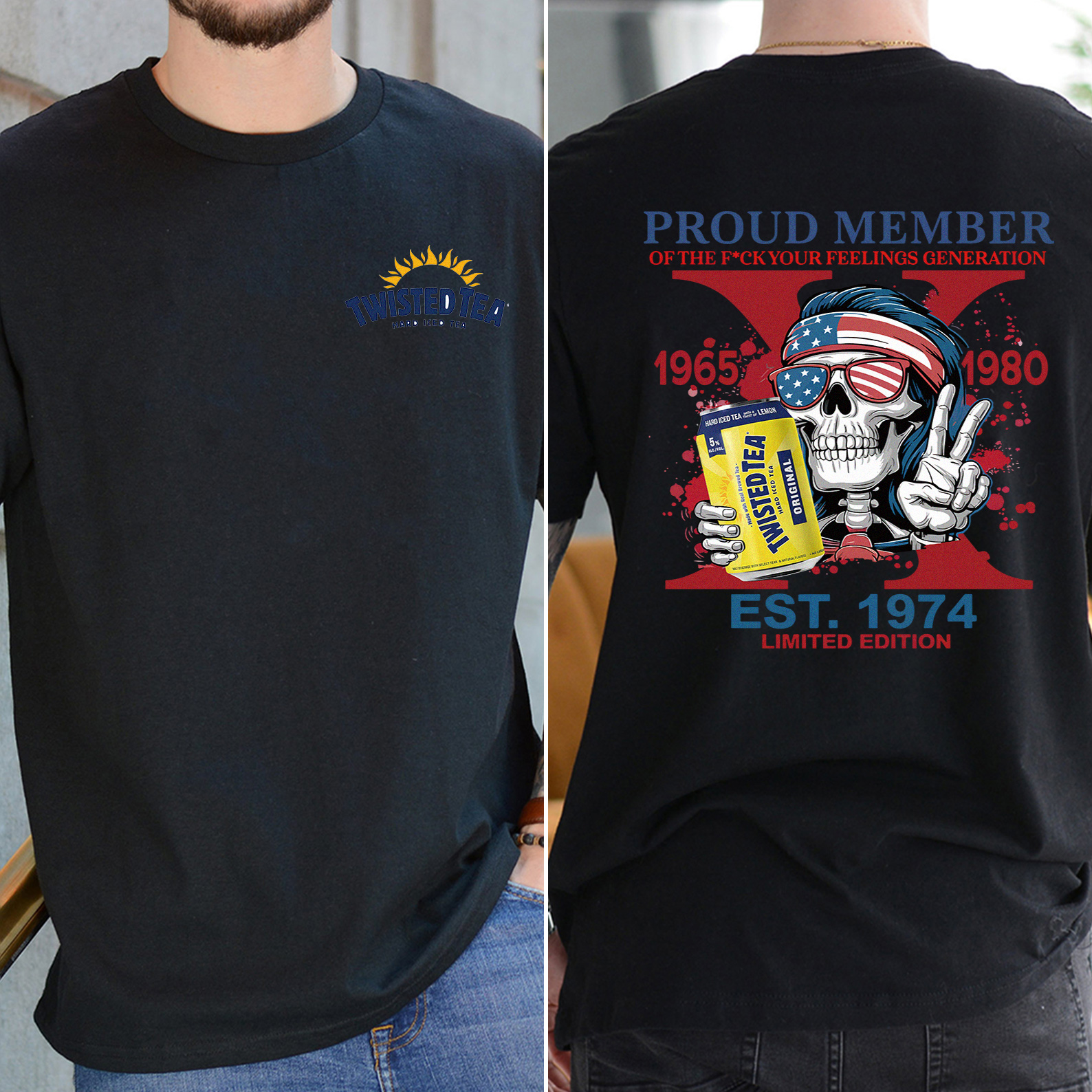 Customized Skeleton Drink Lover T-shirt