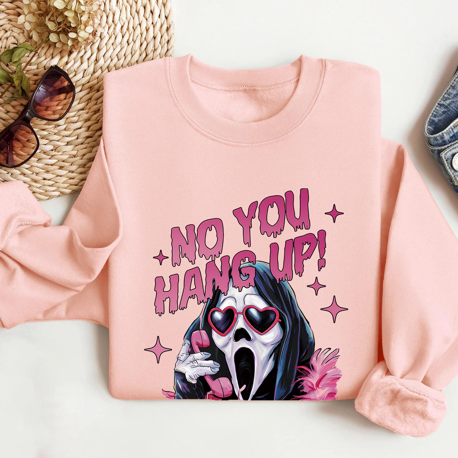 No You Hang Up Halloween sweatshirt
