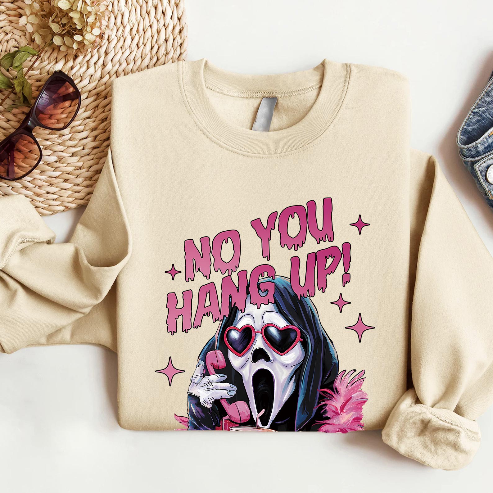 No You Hang Up Halloween sweatshirt