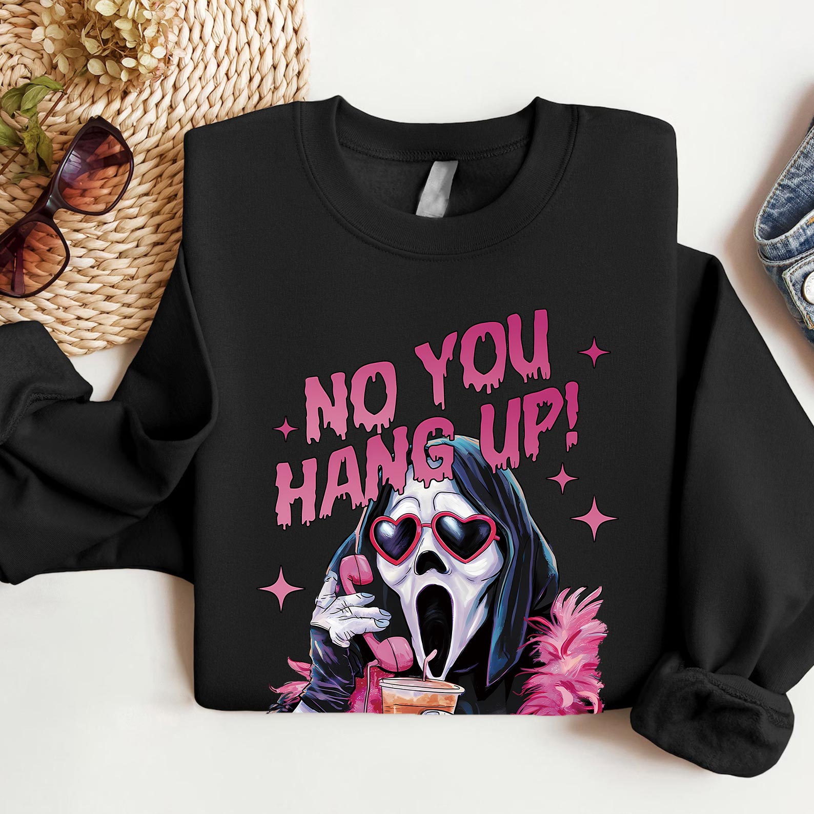 No You Hang Up Halloween sweatshirt