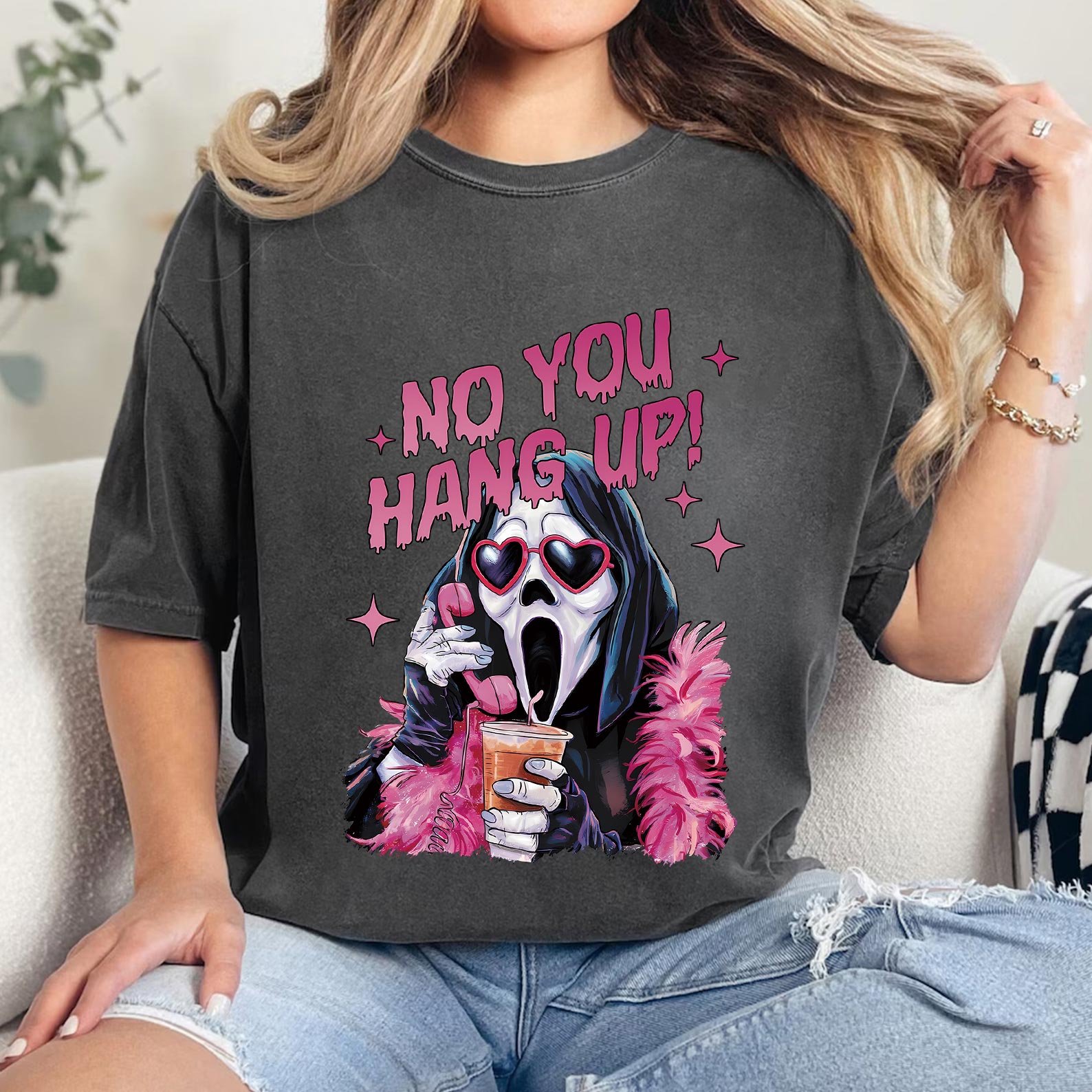 No You Hang Up Halloween sweatshirt