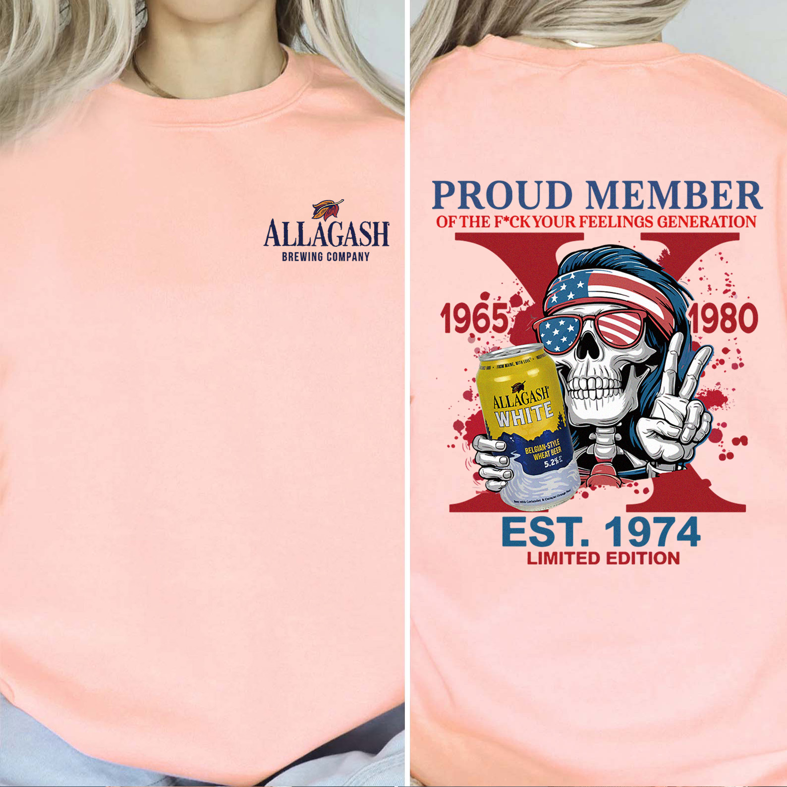 Customized Skeleton Drink Lover Crewneck