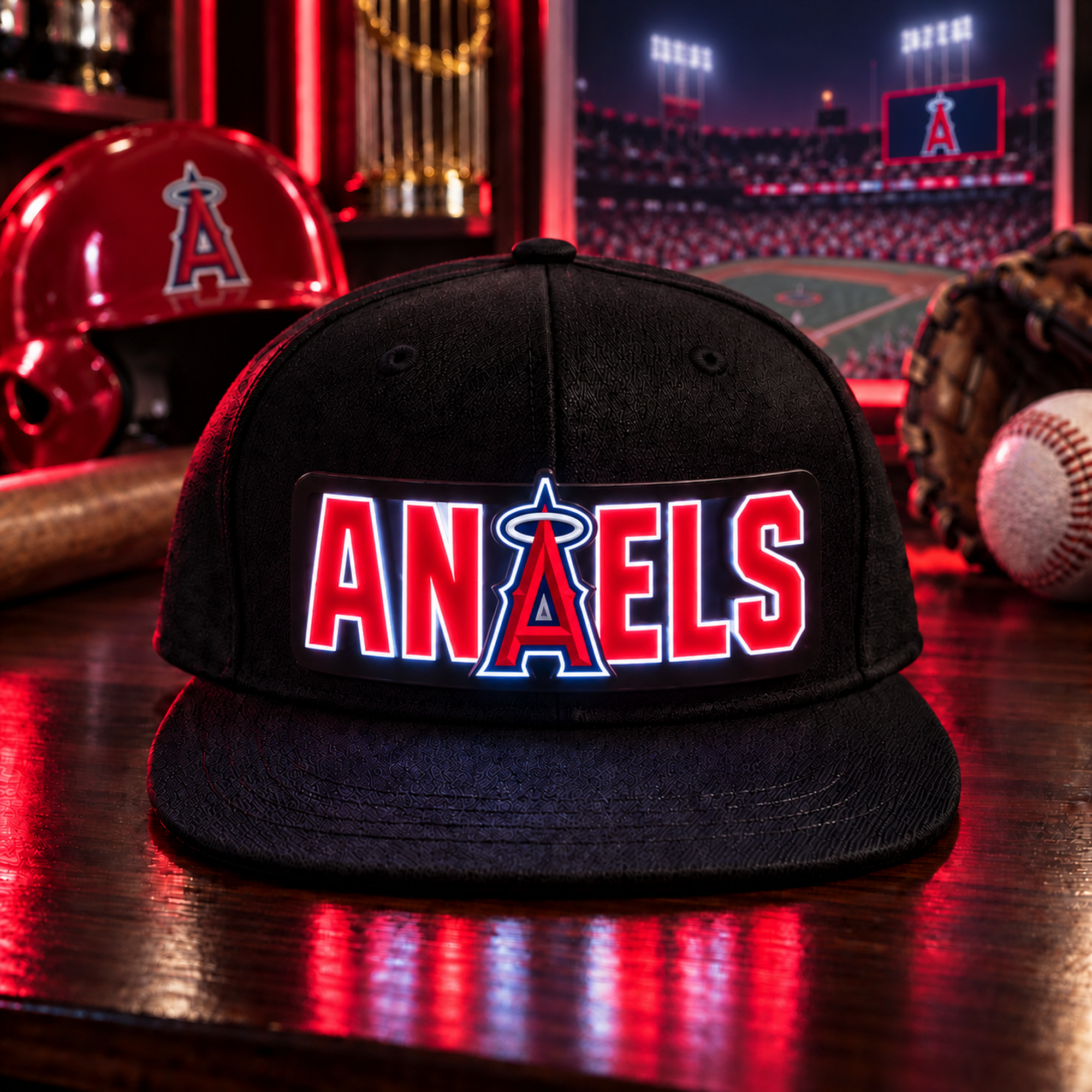 Baseball Fan LED Light-Up Snapback Cap