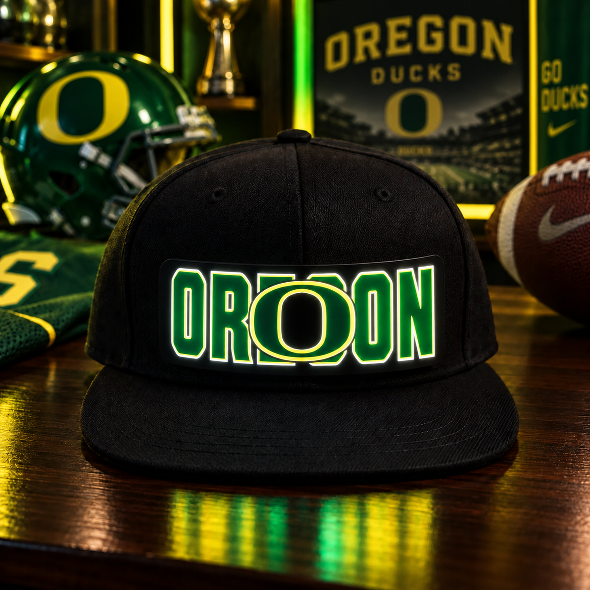 College Football LED Light-Up Snapback Cap