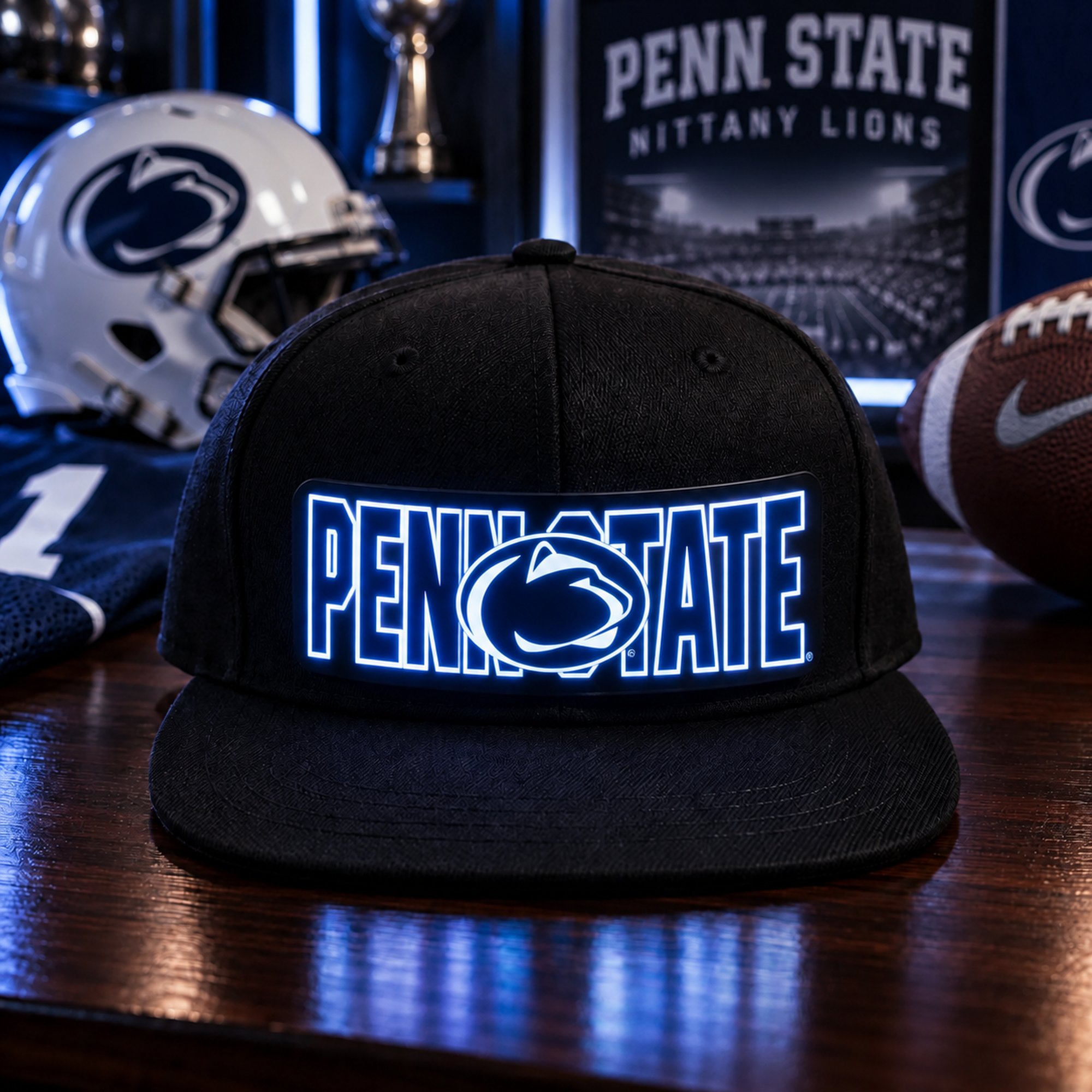 College Football LED Light-Up Snapback Cap