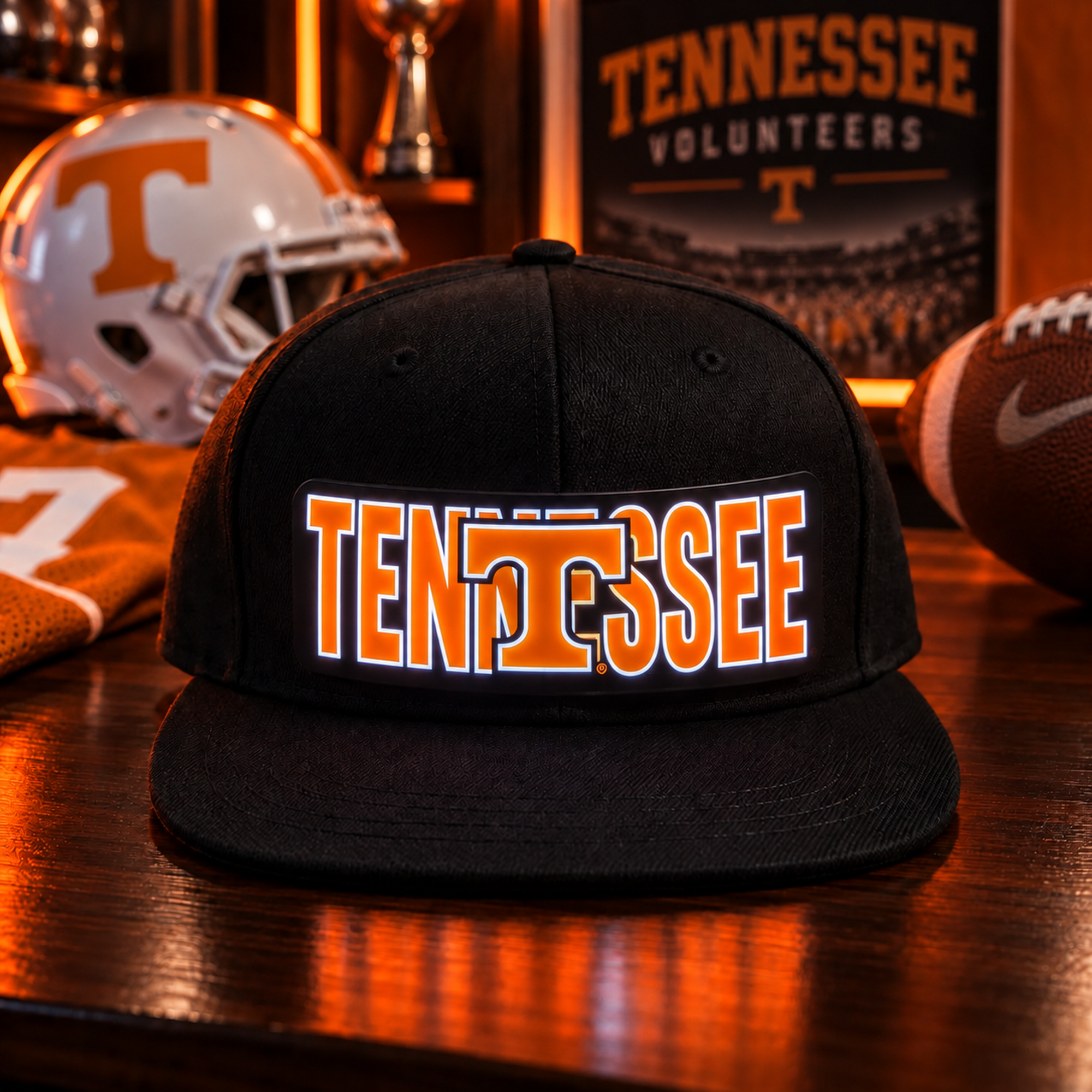 College Football LED Light-Up Snapback Cap