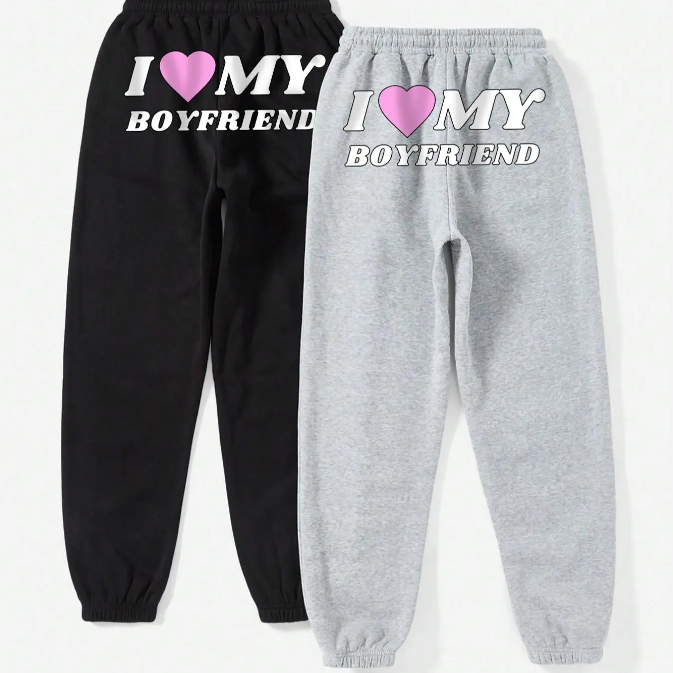 I Love My Boyfriend Sweatpants Pink