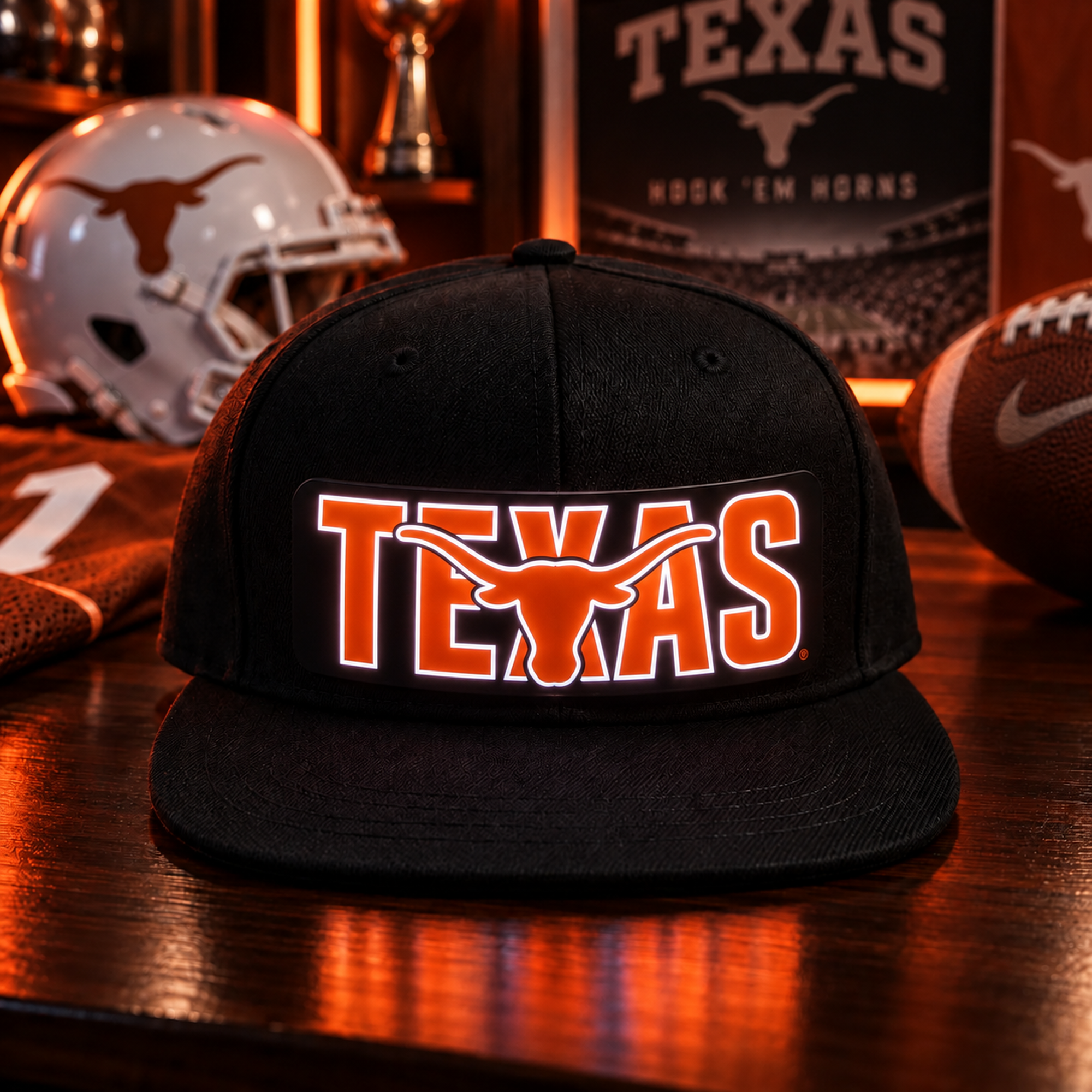 College Football LED Light-Up Snapback Cap