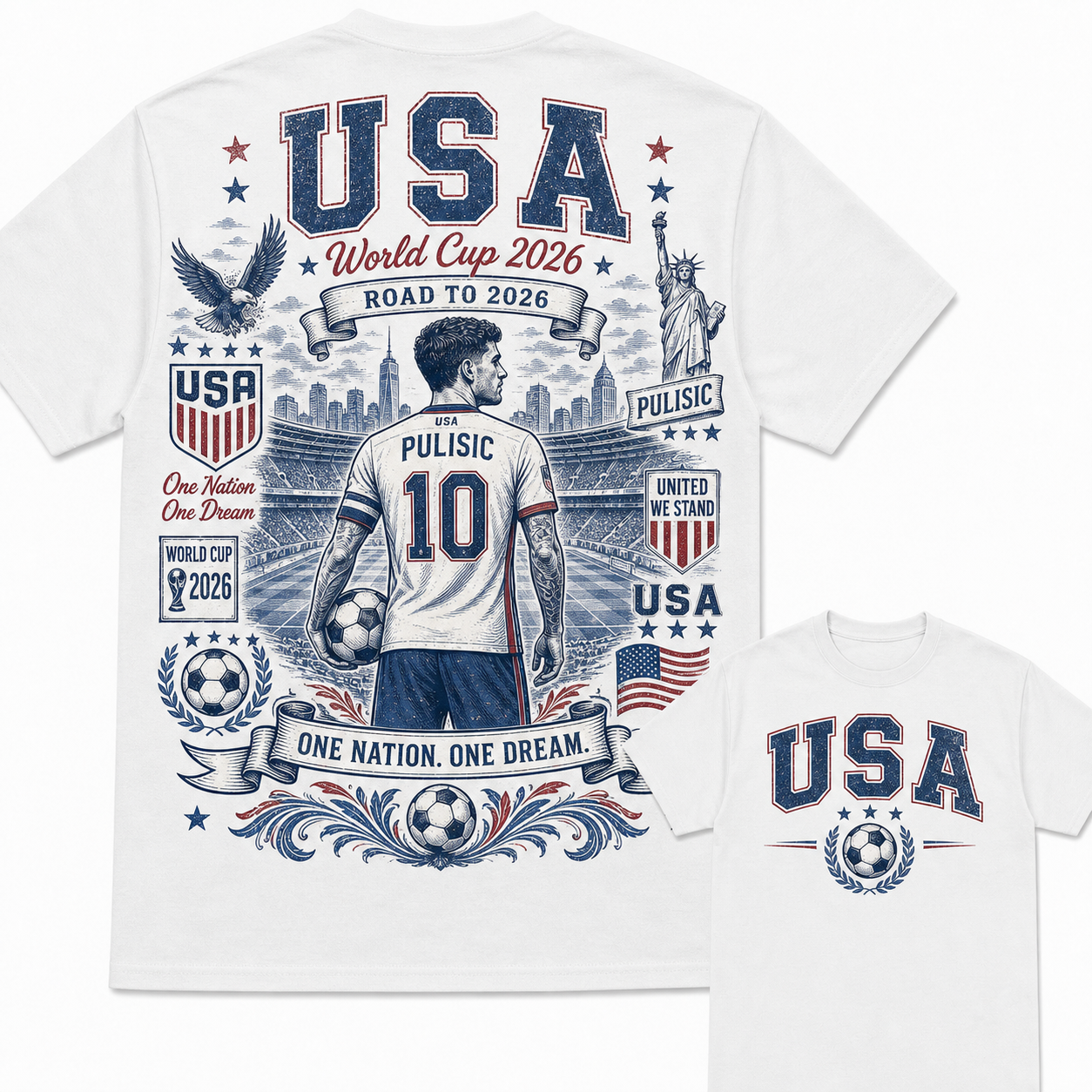 National Soccer Heritage Graphic T-Shirt 100% Cotton
