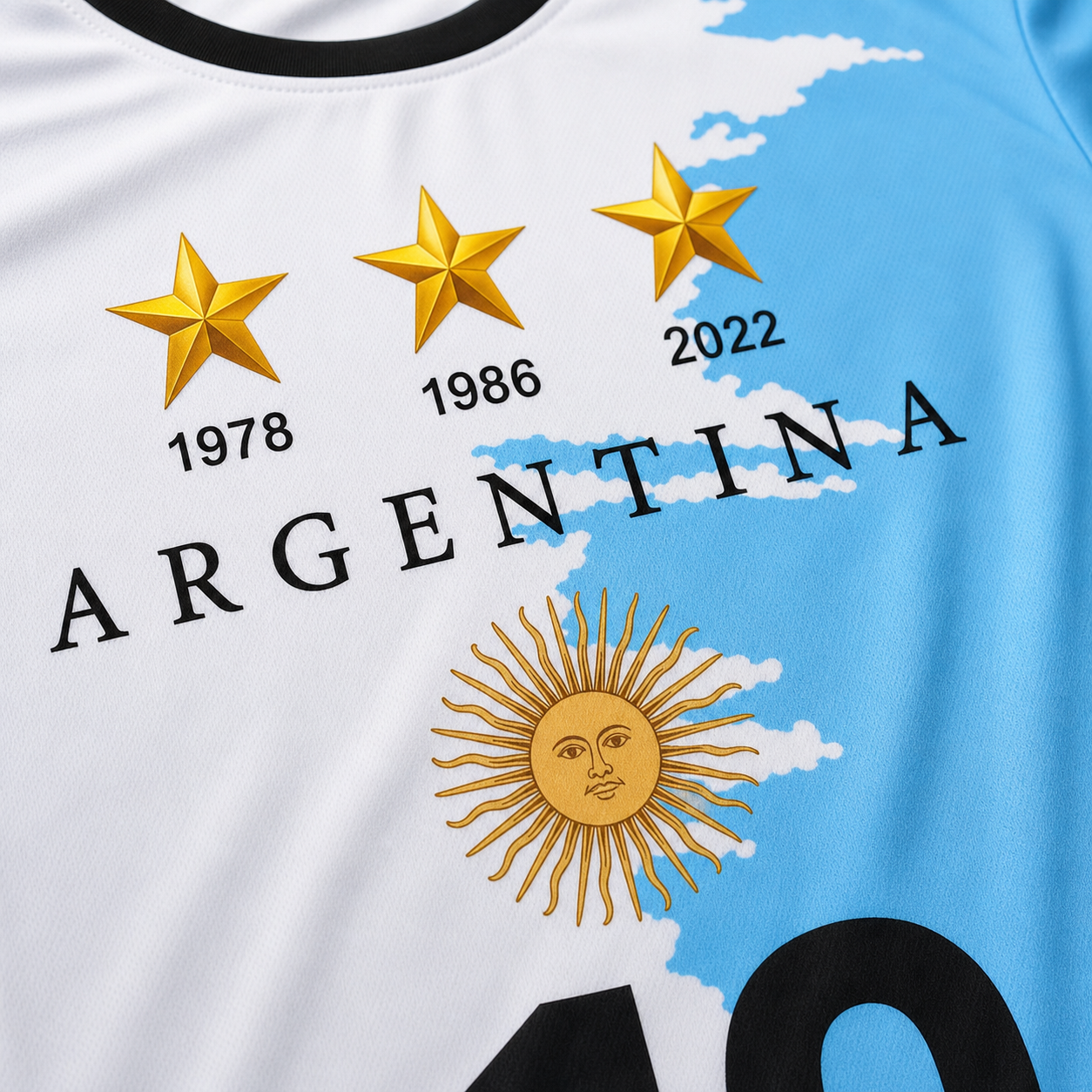 Argentina Blue & White National Team Soccer Jersey - Classic #10 Fan Kit