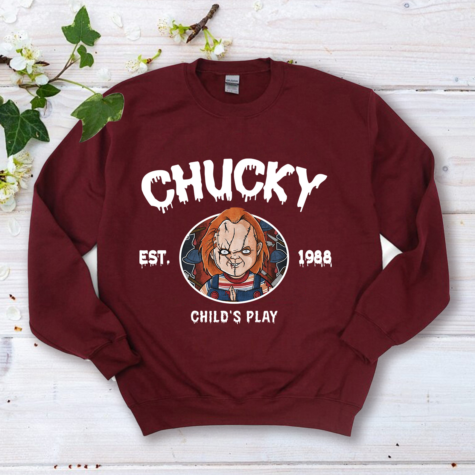 Vintage Halloween Characters Sweatshirt,Hallow Movie Chucky Shirt