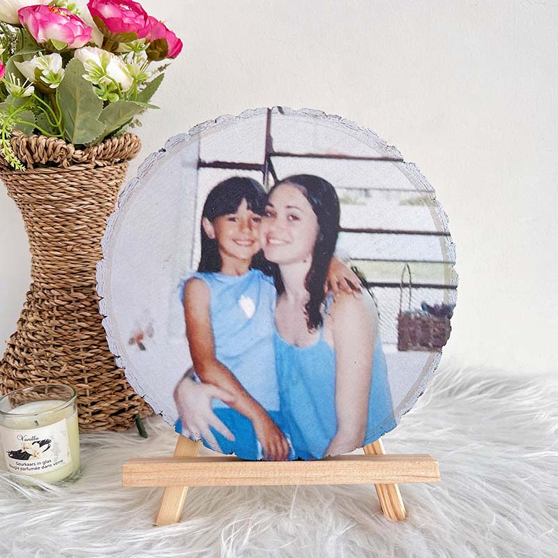 Custom Photo on Wood Valentine's Day Anniversary Gift