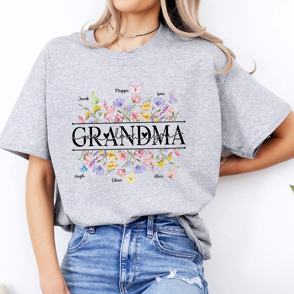 Custom Butterfly Mom Floral Sweatshirt