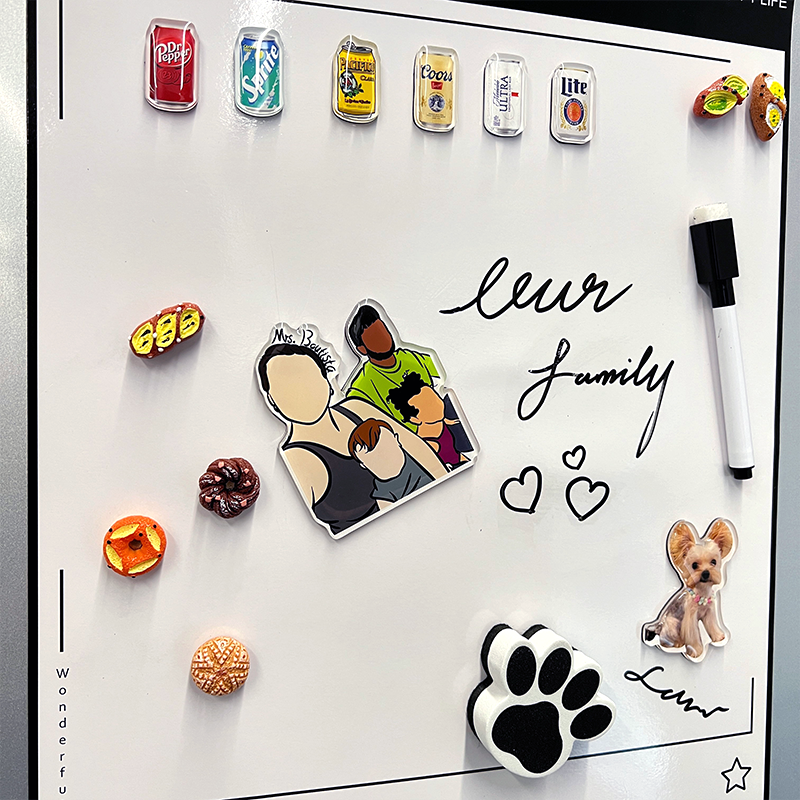 Custom Photo Refrigerator Magnet Set Brands drink Magnets faux fake food miniatures